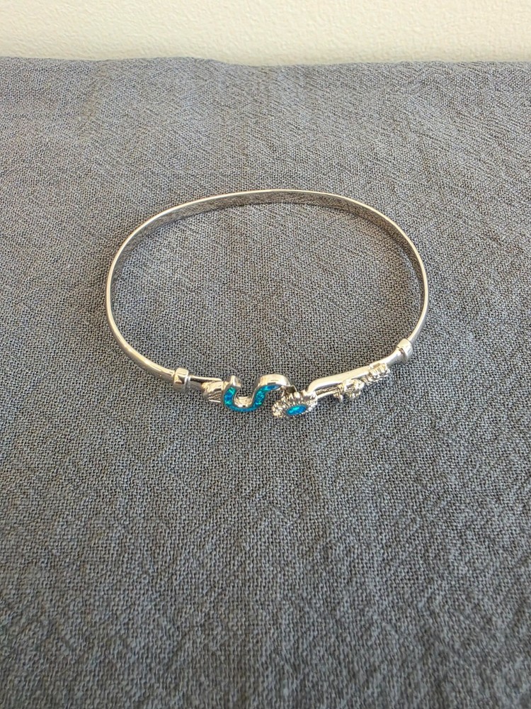 His & Hers Sterling Silver Hook Bracelet Set