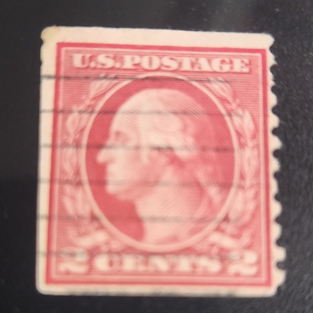 US 2 Cent Red Washington Used Stamp Machine Cancel Historical Figures