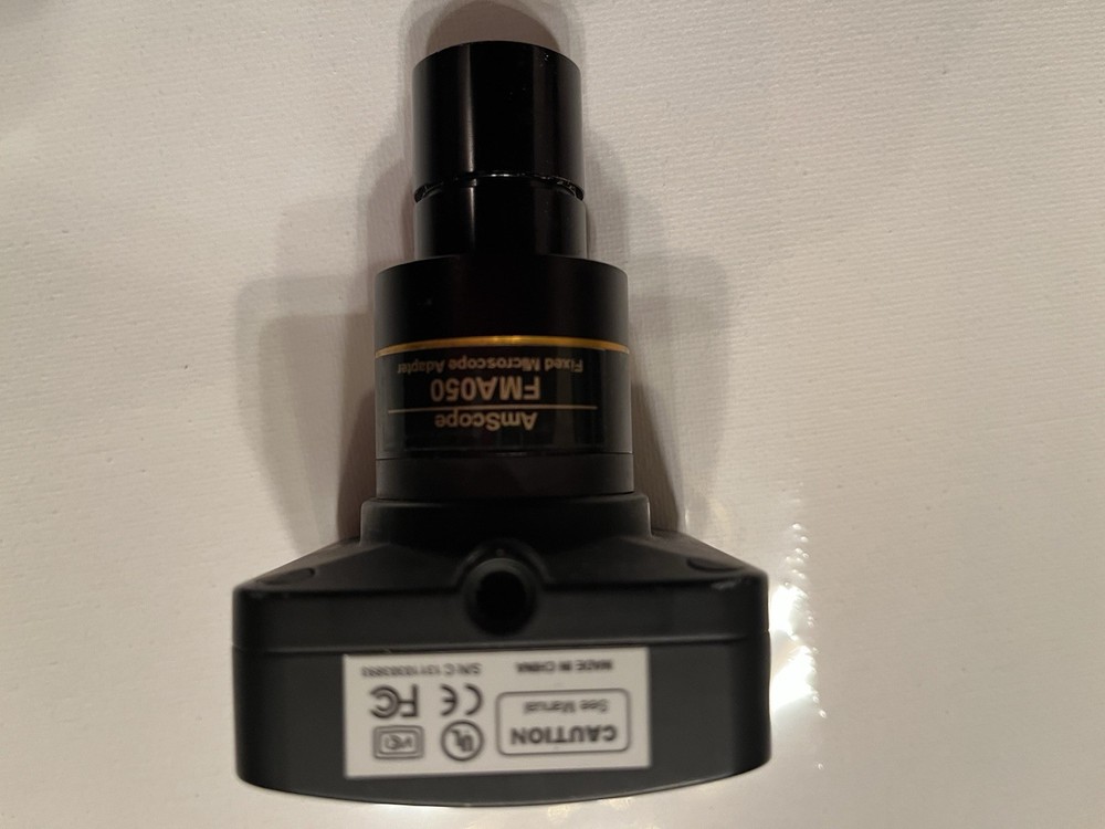 AmScope MU300 Fixed Microscope Adapter FMA050 5mm Biological Laboratory