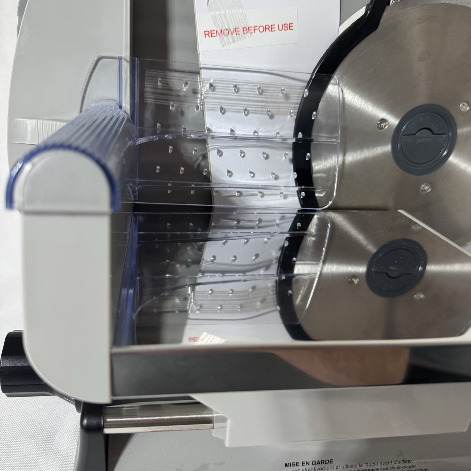 NESCO Stainless Steel 7.5” Food Slicer Adjustable Thickness Silver FS-200 TESTED