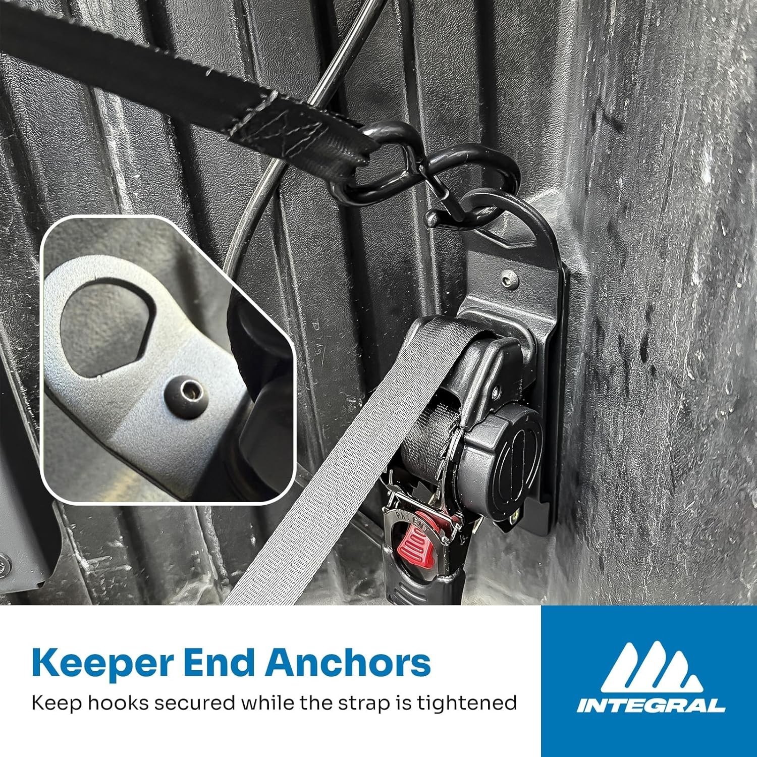 SET OF TWO-Integral Straps FITS: RAM 2500/3500 2019-2026 Bed Mounted Retractable