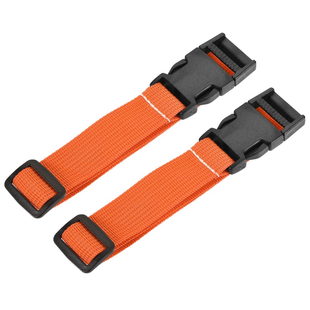 Utility Strap with Buckle 1x20 Inch Polyester Quick Release Belt(Orange, 2pcs)