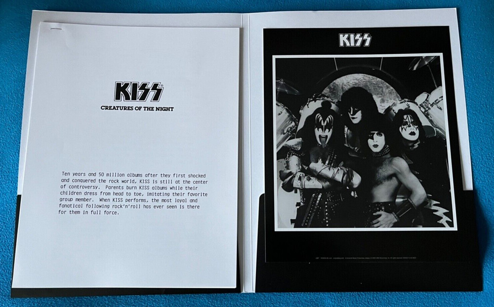 KISS Creatures Of The Night 2022 40th Anniv. Deluxe Box Set Press Kit Folder Ace