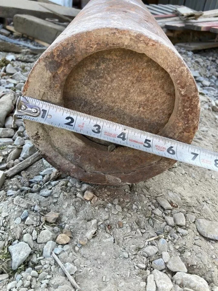 Flat Bottom Bailer for cable tool water well drilling rig, approximately 7"