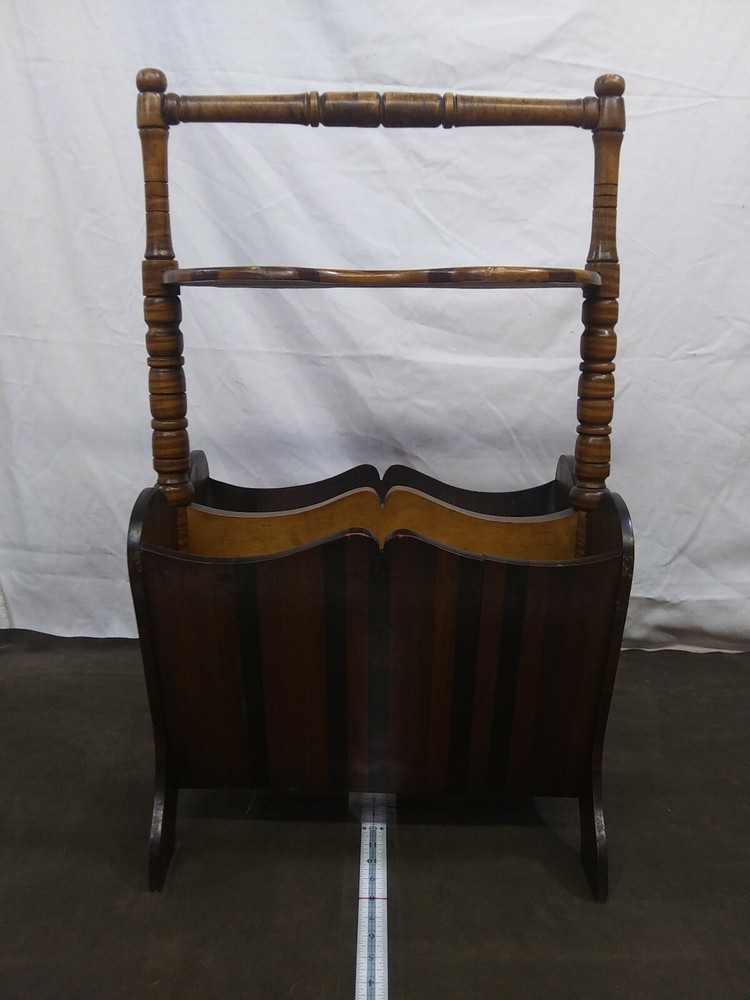 Vintage wooden Magazine Rack End side Table