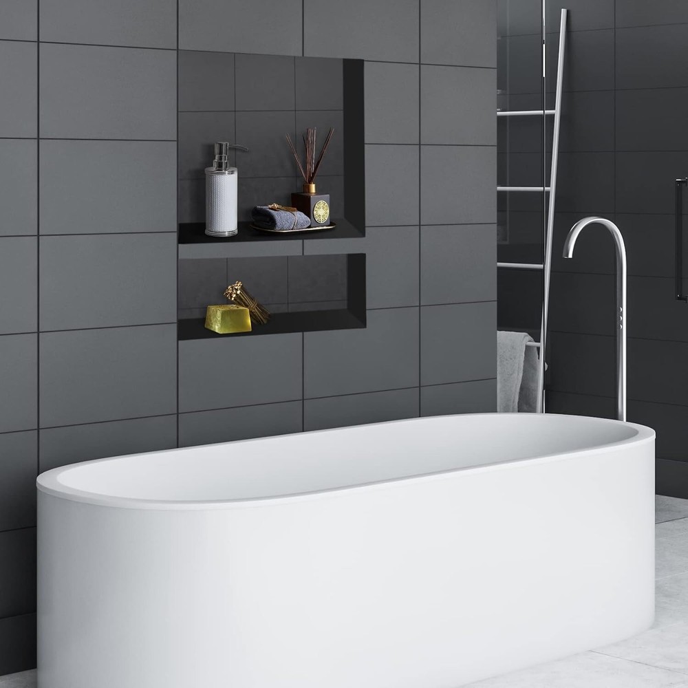 Estante de ducha rectangular, duradero e impermeable, fácil de instalar NEW US