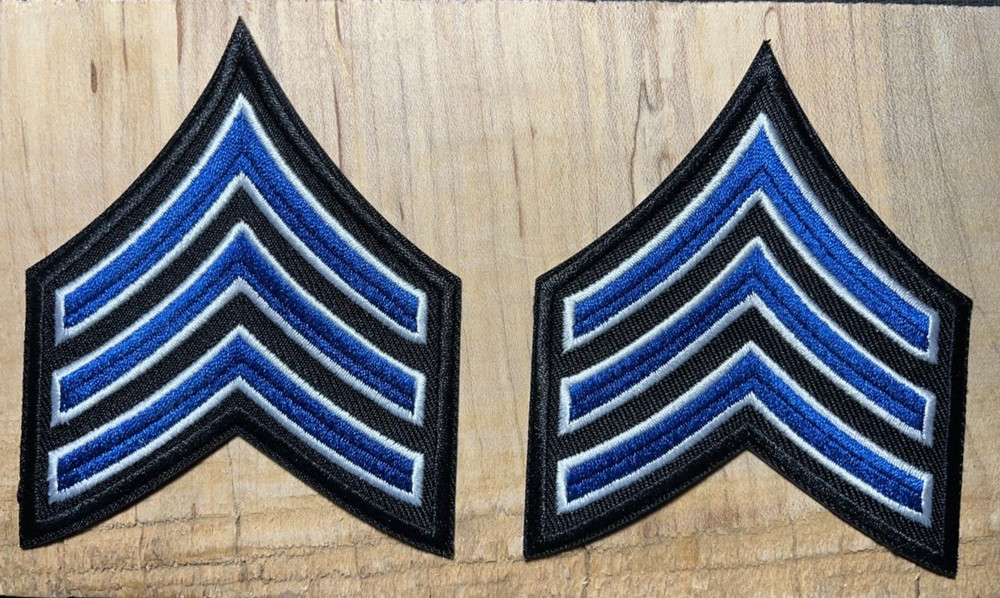 chevron patches two sergeant chevron patches 2 7/8" x 3.5" Sergeant chevron 2 pc