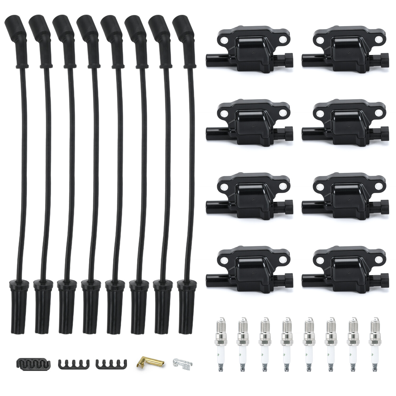8X OEM UF413 Ignition Coil & 41-962 Spark Plug & 9748GG Wire For GMC