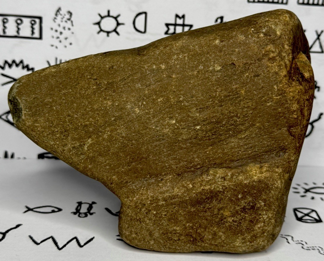 Native American Indian Authentic Artifact Stone Carved Effigy, 2 lb 13 oz • VA