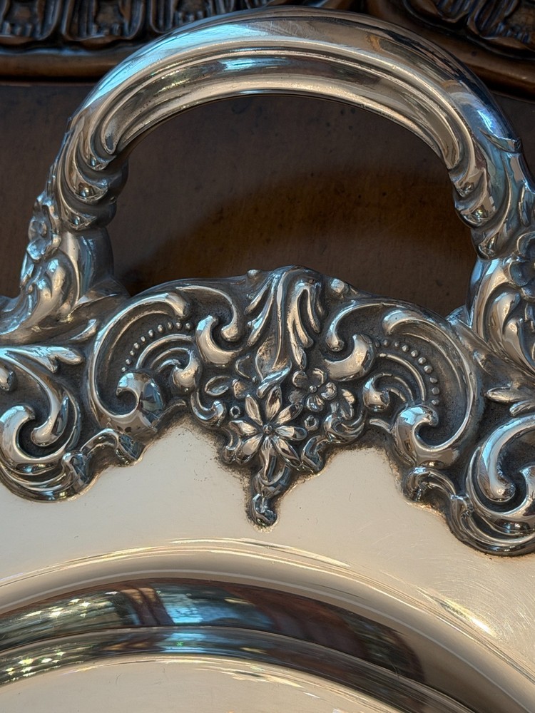 REED & BARTON-El GRECO-Silverplate-Complete 5 piece set including tray-authentic