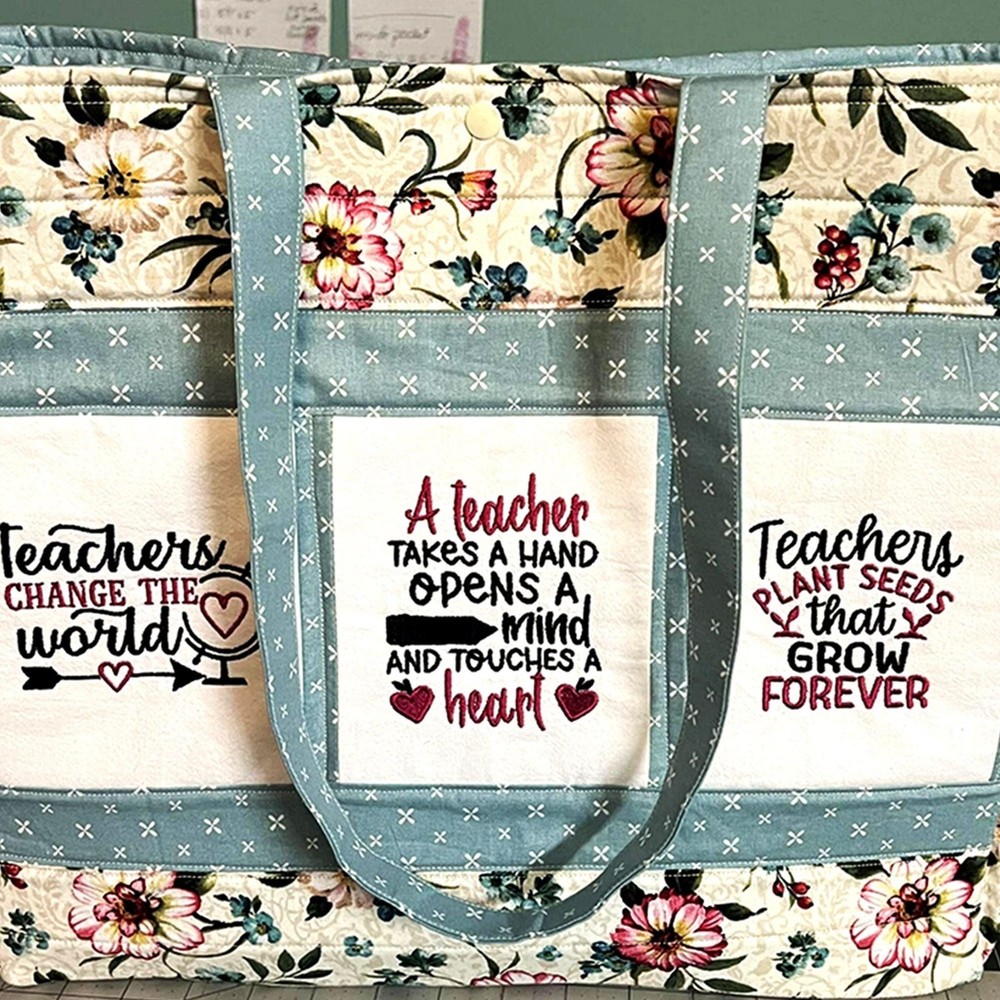 POOLIN EOC06 7.9in x 11in Embroidery Machine & 166 Thread Spool Bundle - Red