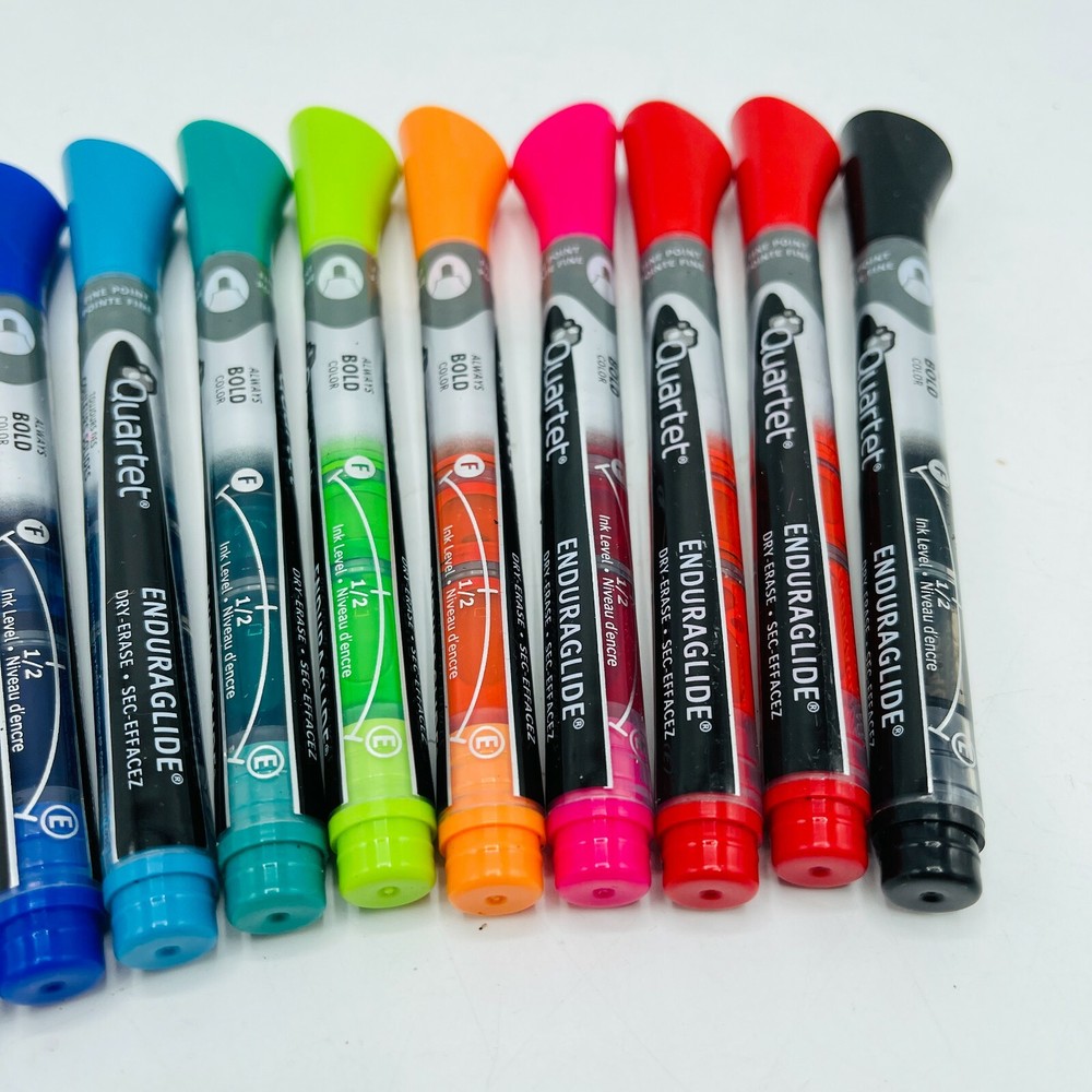 11 Enduraglide Quartet Dry Erase Whiteboard Markers Chisel Tip