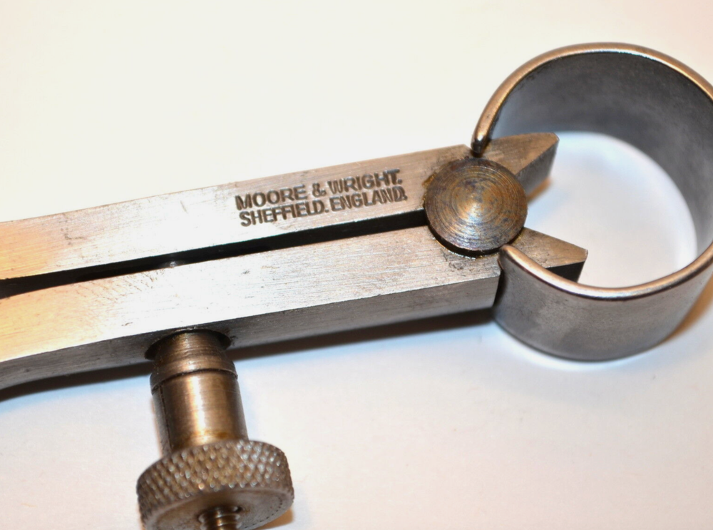 New Old Stock MOORE & WRIGHT UK Micro 4 inch Square Leg Spring Outside Caliper