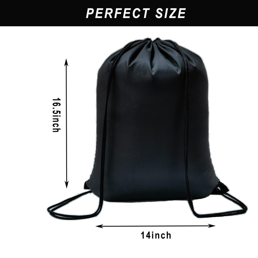 CAIHONG 100 Pack Drawstring Backpack Bulk Bags Black100P, Black