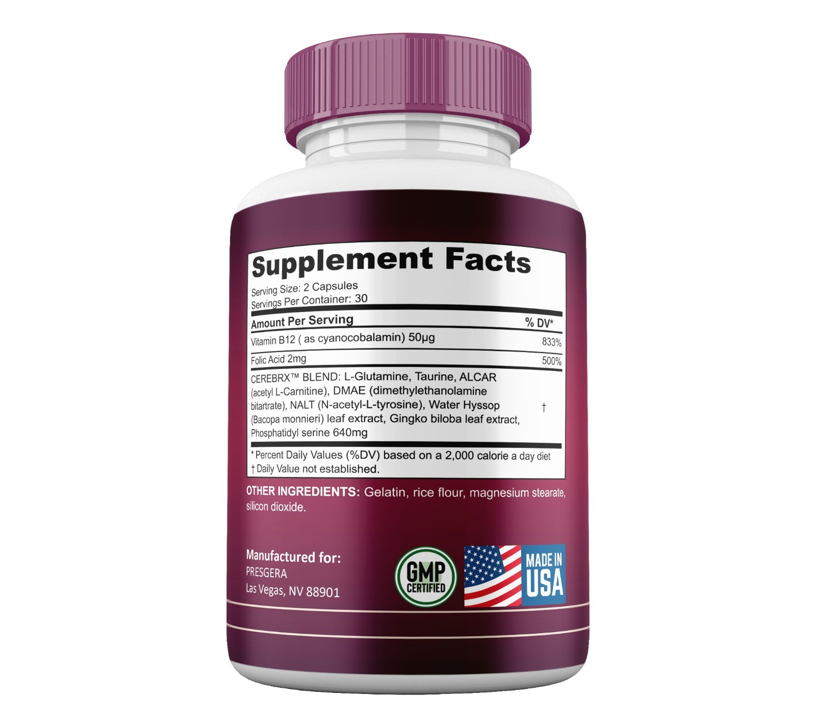 Presgera Capsules, Max Strength Nerve Health Supplement, Presgera (1 pack)