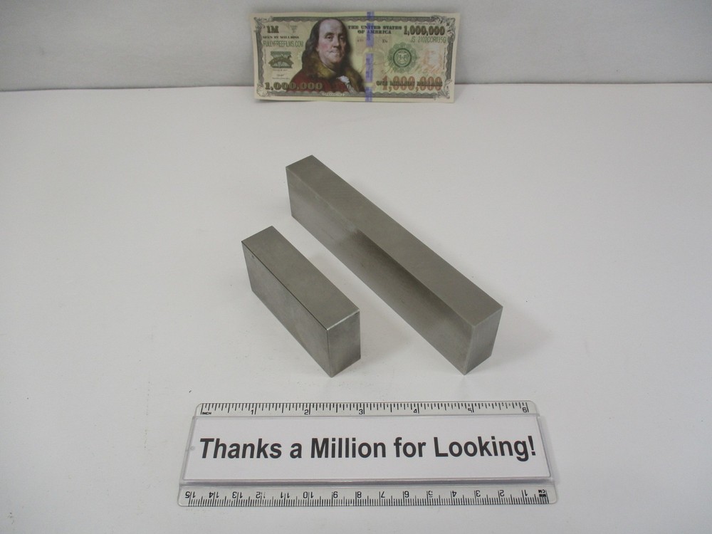 (2) Toolmaker Made PARALLELS Same Height 1-1/2" & Width 3/4" Different Length EC