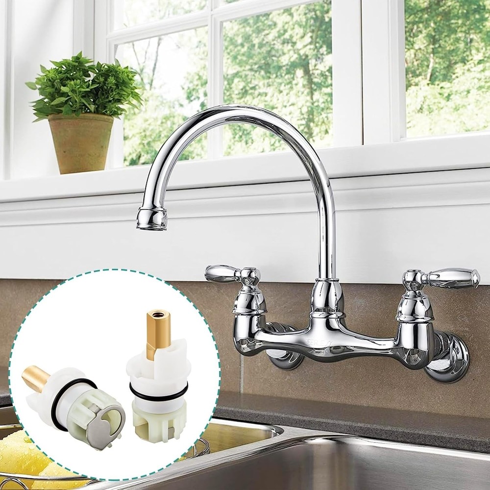 Faucet Stem Replacement Kit - Keep Your 2 Handle Faucet Running Smoothly, 2 Pack
