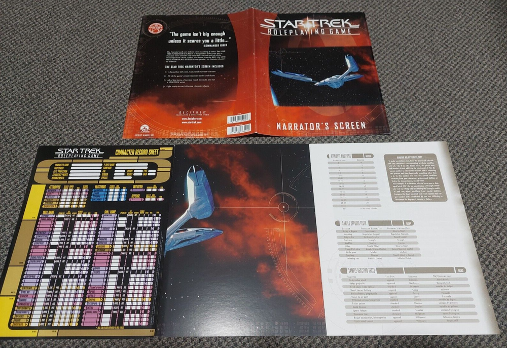 Star Trek Roleplaying Game - Narrator's Screen - Decipher RPG