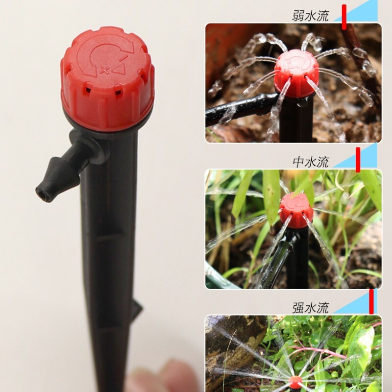Adjustable Emitter Dripper Micro Drip Irrigation Sprinkler Watering System Red
