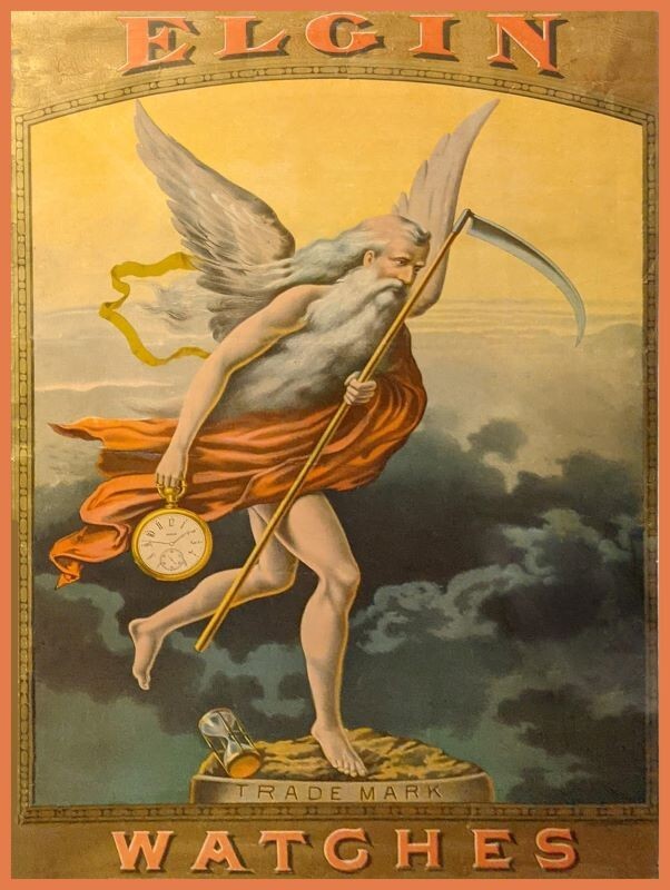 Elgin Watches - Father Time NEW Advertising METAL SIGN: 12 x 16" Free Shipping