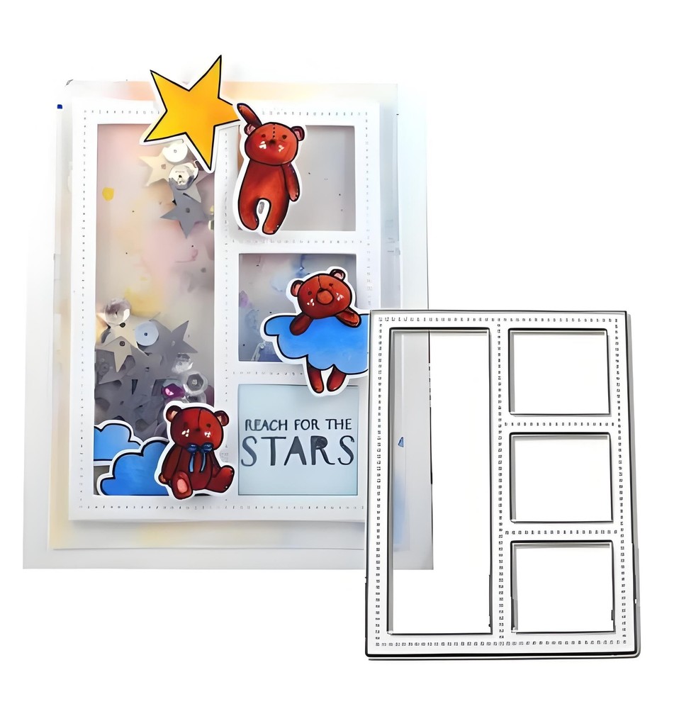 Rectangle Frame Metal Cutting Die Cuts, Rectangle Frame Embossing Stencils DI...