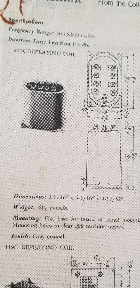 WESTERN ELECTRIC REP 120H NOS