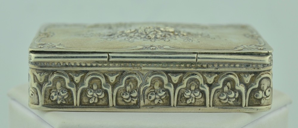 Sterling Silver Repousse German Trinket Box