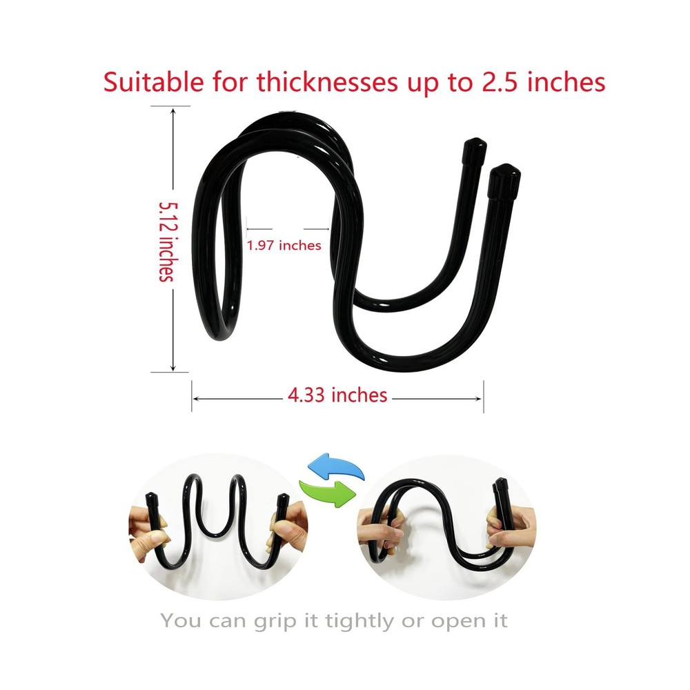 2 Pcs Adjustable Fence Hooks for Pool Equipment- Heavy Duty Poolside Pool Han...