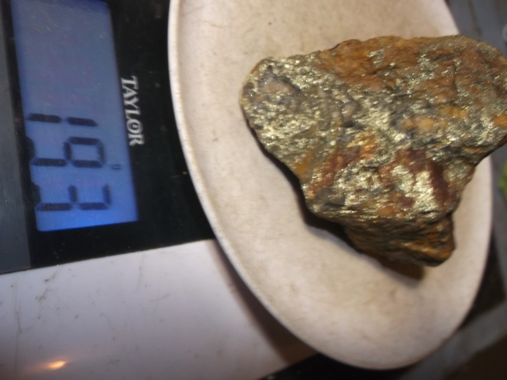 gold silver copper ore, 193 grams samples ,ore high grade .