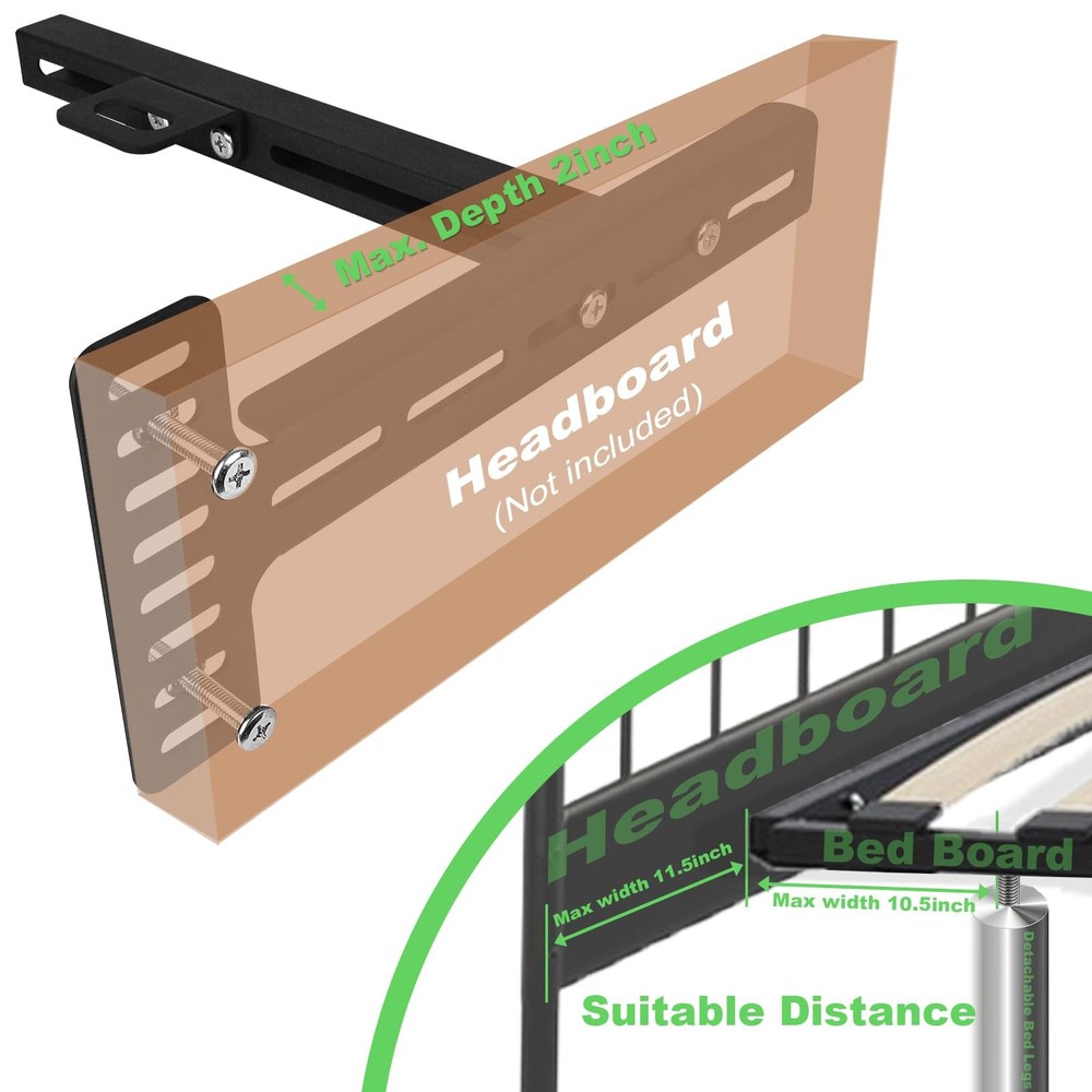 Adjustable Headboard Brackets, Universal Headboard Bracket, Bed Extension Ada