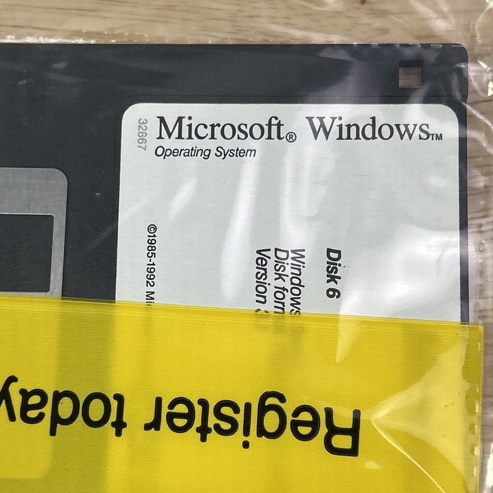 Microsoft Windows 3.1 Operating System Vintage PC Software Complete 6 Disk Set