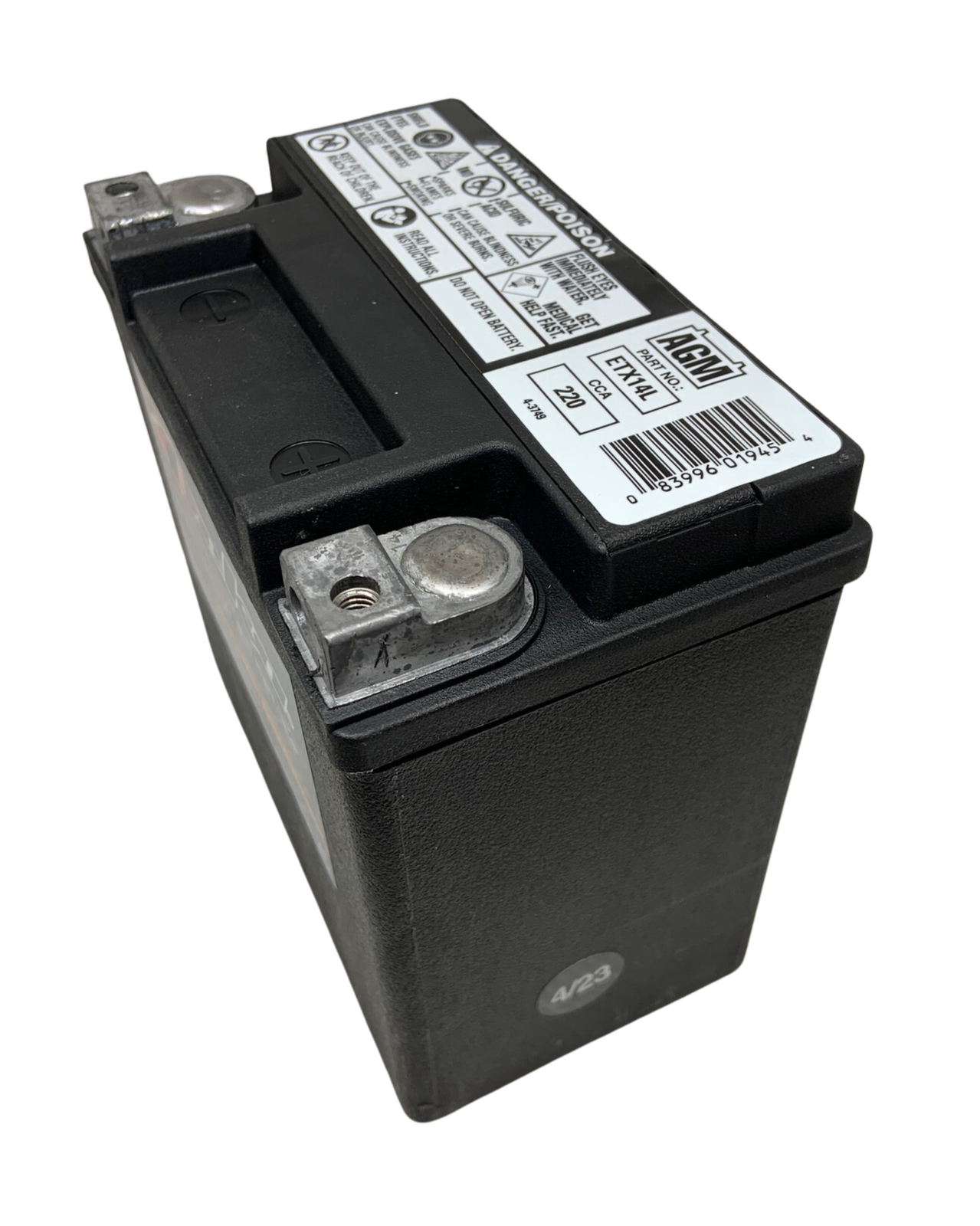 Deka ETX14L Battery, also replaces Harley Davidson 65958-04A model