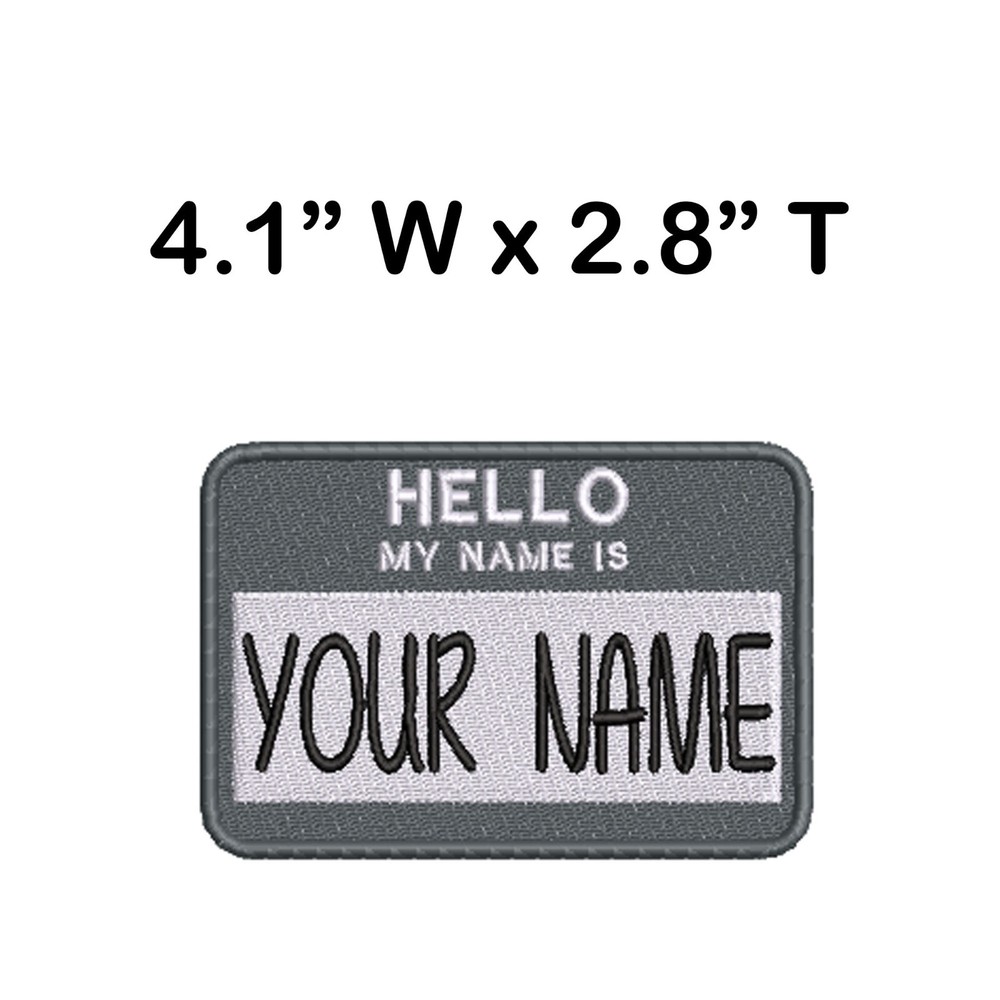 Custom Hello My Name Is Patch Embroidered Iron-on Personalized Applique Uniform