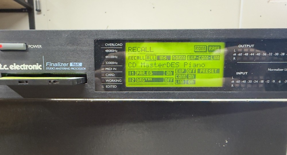 TC Electronic Finalizer 96K Mastering Processor w/ PCMCIA Card & Original Box
