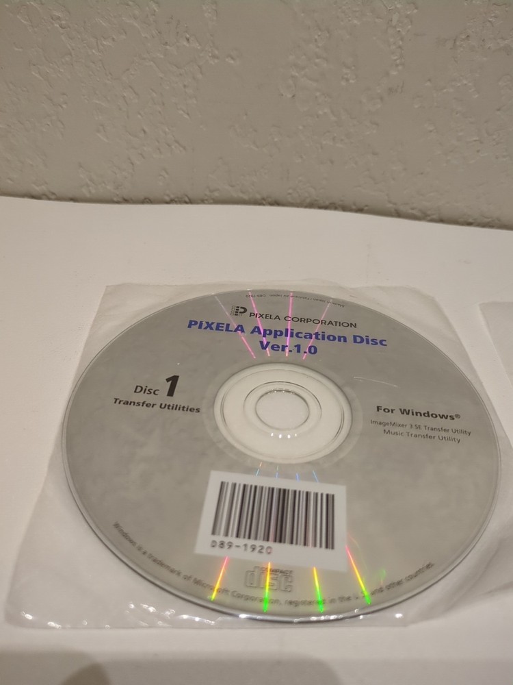 Pixela Application Disc Ver. 1.0 - Disc 1, 2 Video Tools - For Windows