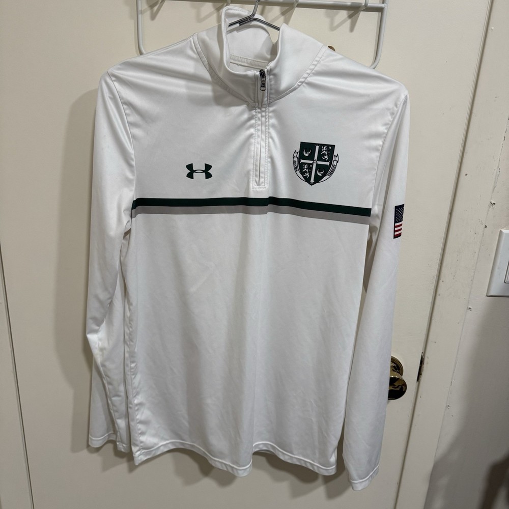 Under Armour Delbarton Prep Green Wave NJ 1/4 Zip Pullover Men’s Size Medium