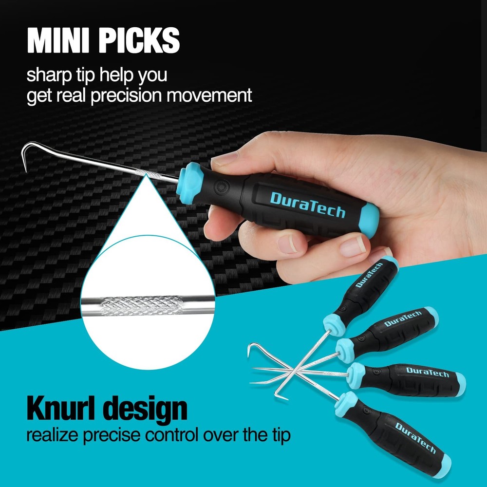 DURATECH 8-Piece Hook and Pick Set, Precision Tool Set for 8pc