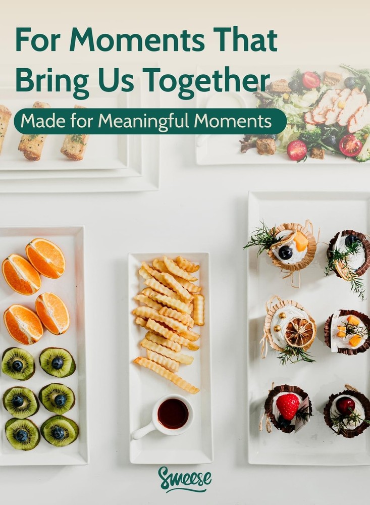 White Serving Platters, Porcelain Serving Trays for Parties, Large Rectangular