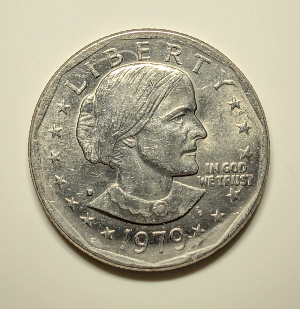 1979 Susan B Anthony "D" mark filled error