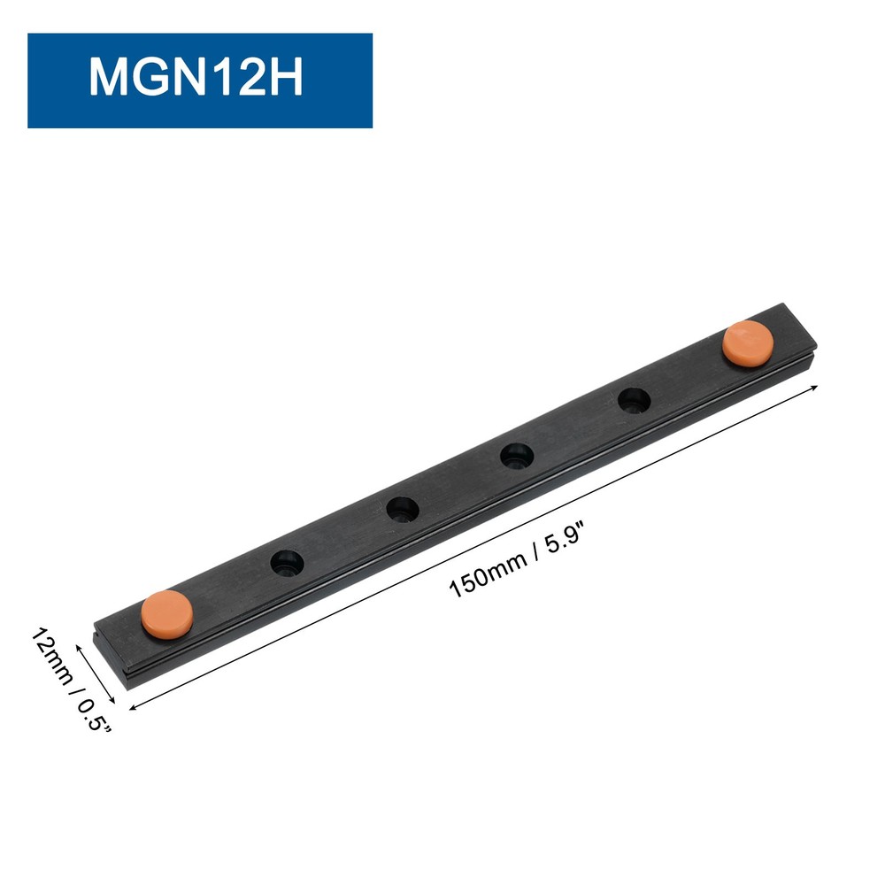 MGN12 150mm Linear Guide Rail, Black
