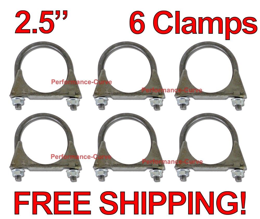 2.5" Exhaust U-Bolt Clamp - 3/8" Rod - Standard Duty - Saddle Style 2 1/2"