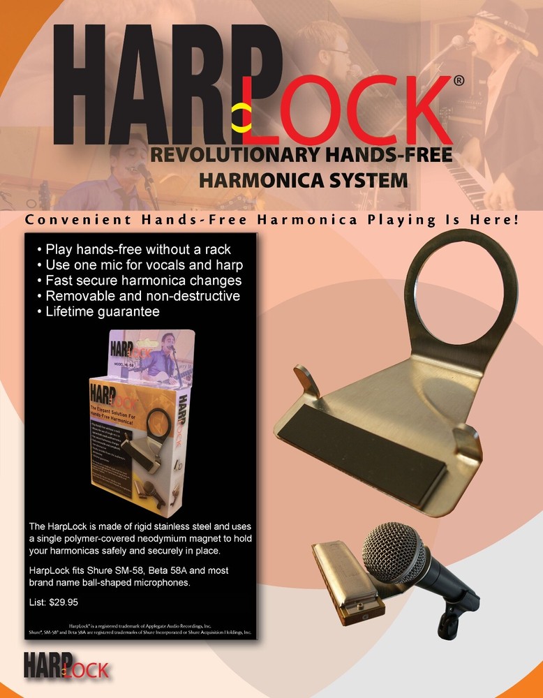 HarpLock Hands-Free Magnetic Harmonica Holder