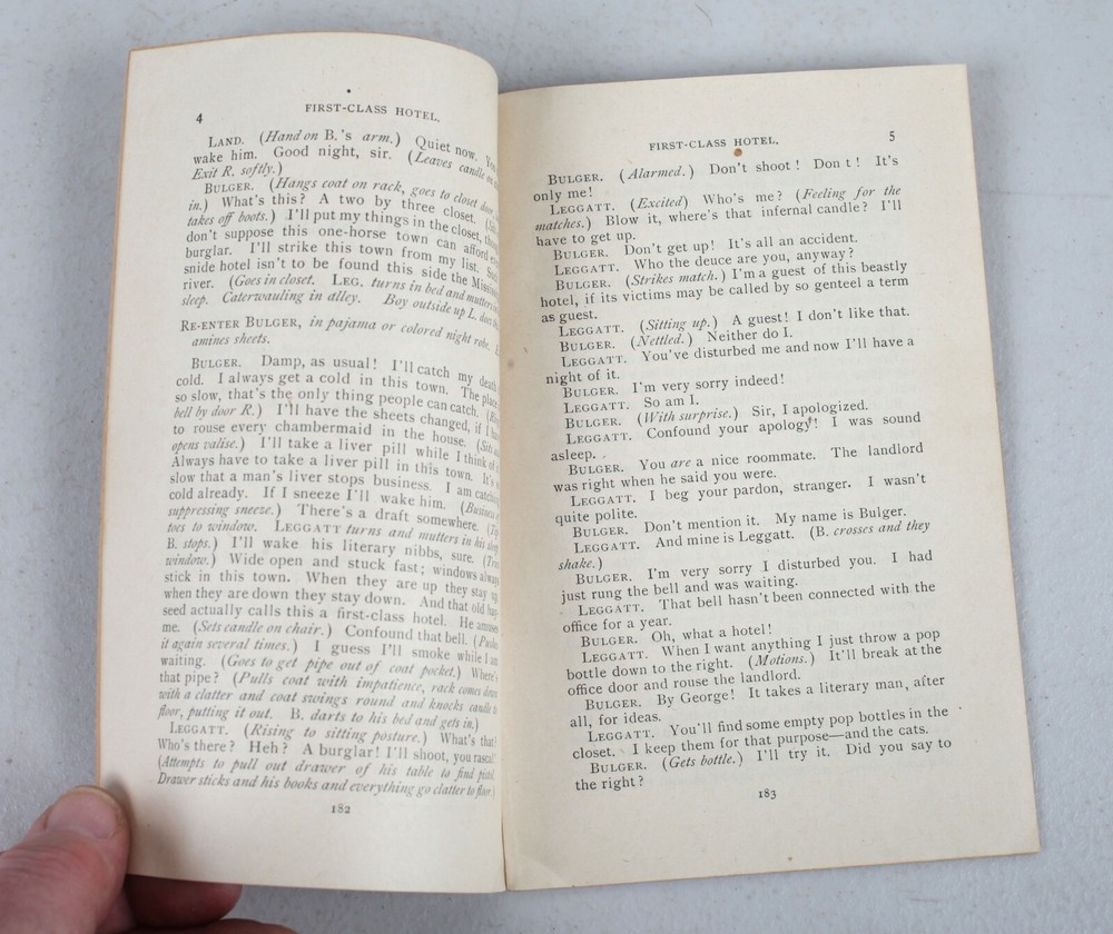 Vintage Denison & Co. Play Script Booklet A First Class Hotel
