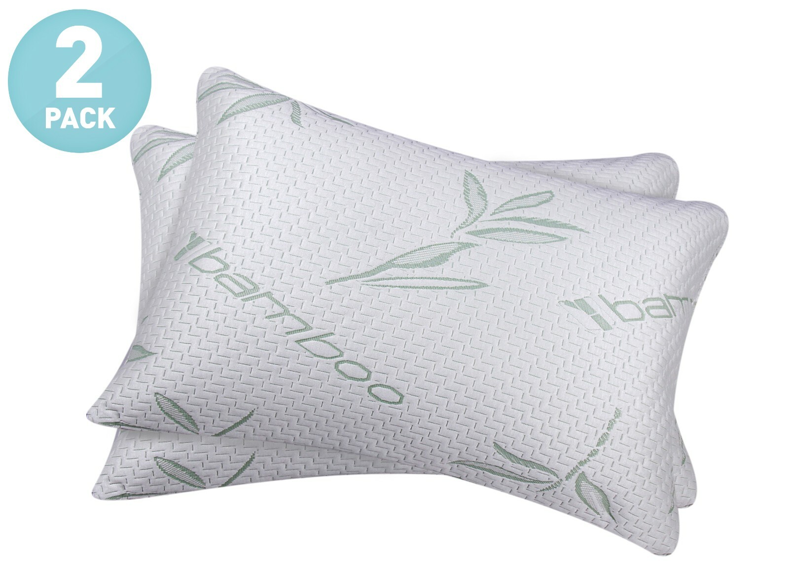 Bamboo Hypoallergenic Shredded Memory-Foam Pillows with Washable Cover