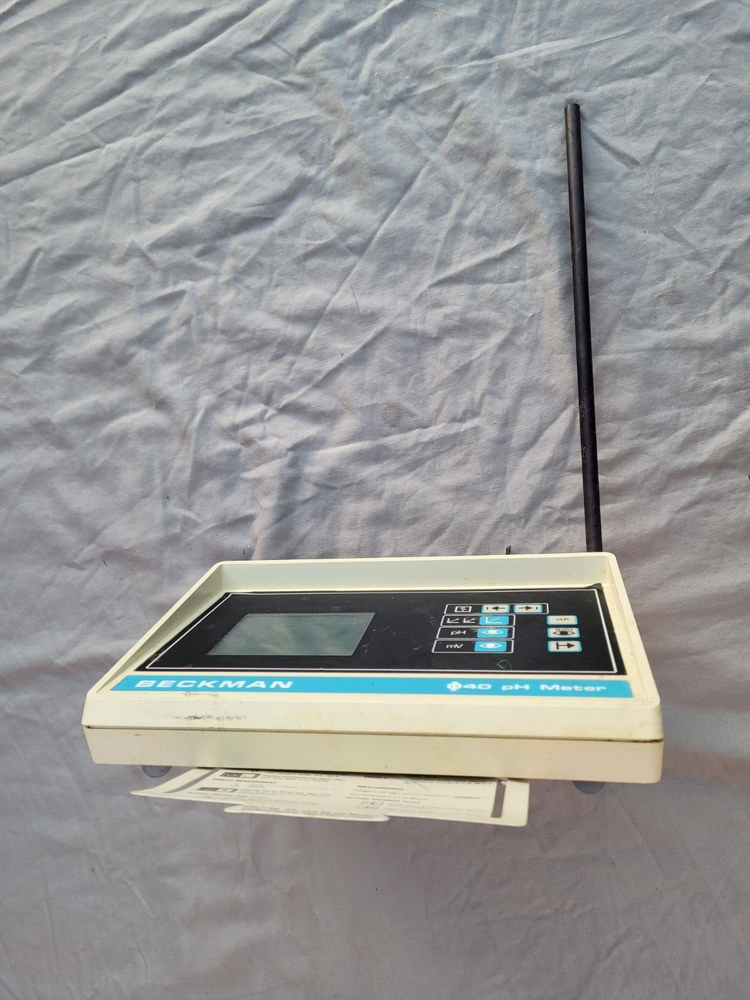 Beckman PHI 40 PH Meter Electrode Temperature Probe Tested Working w/ Card