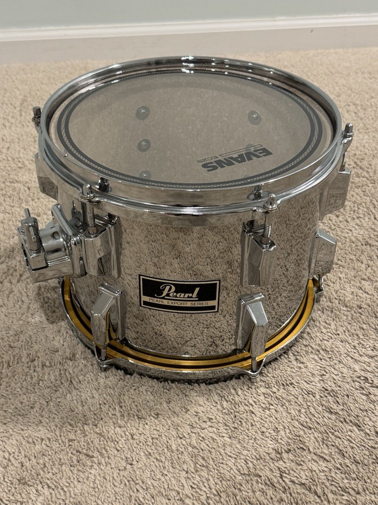 Pearl Export 10 X 8” Chrome Rack Tom Drum Drumset Set