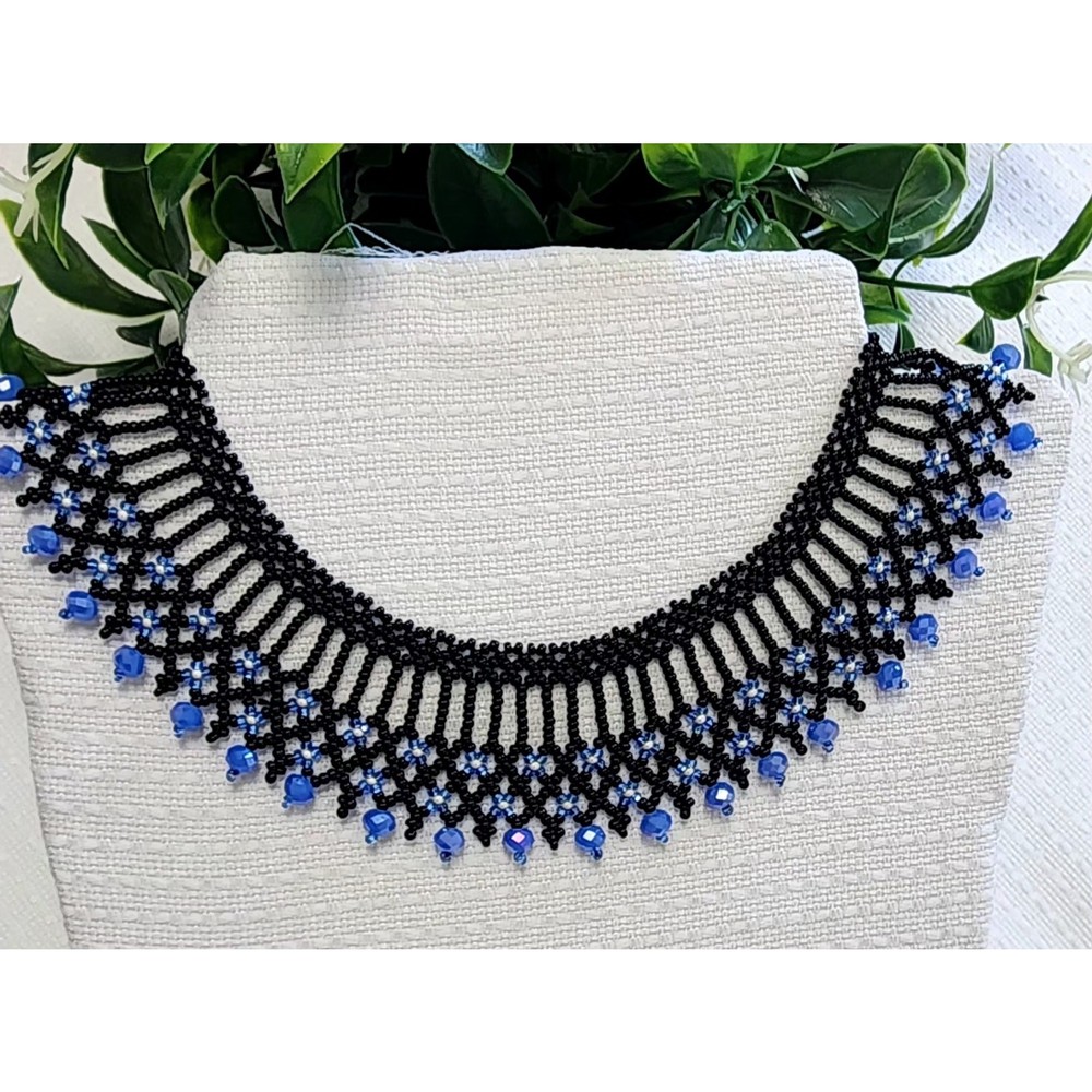Blue Beaded Elegant Necklace