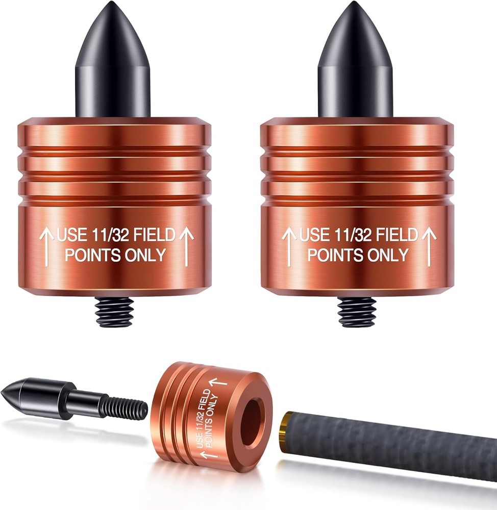 Feekoon 2 Pack Crossbow Bolt Decocking Head, Point Orange