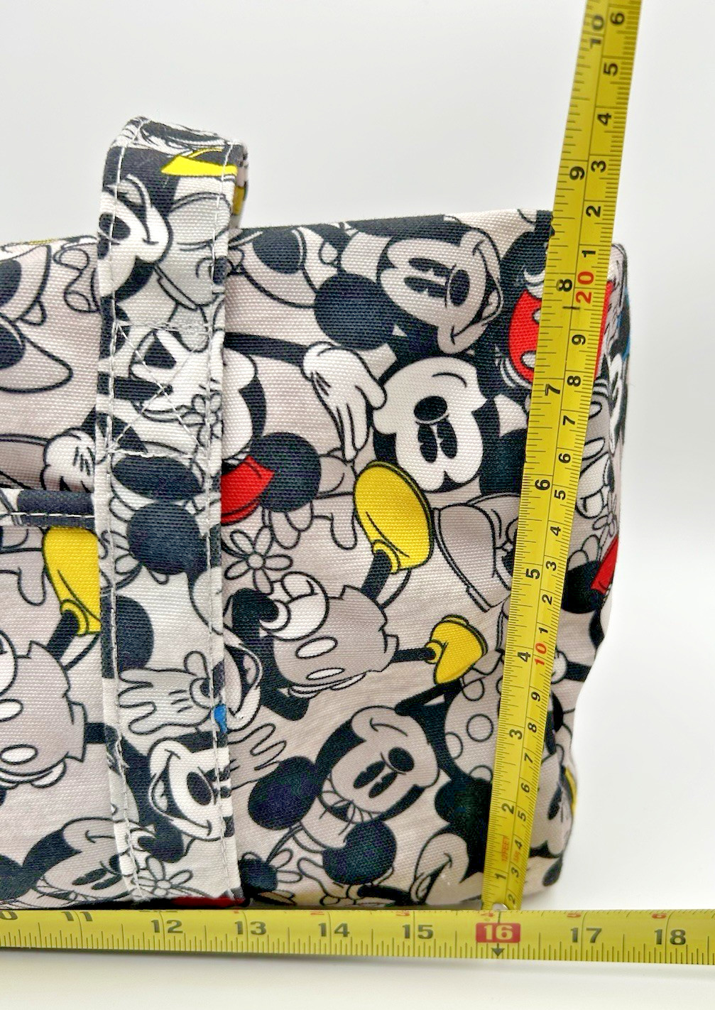 Disney Mickey & Minnie Mouse Gray Multicolor All Over Print Weekender Duffel Bag