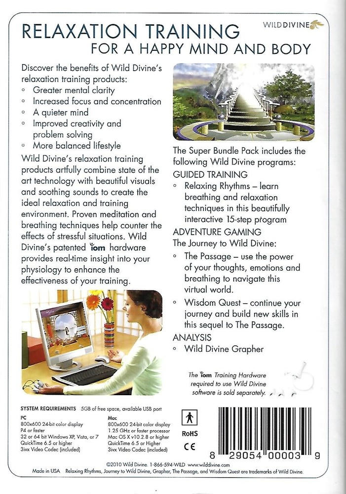 Wild Divine Super Bundle Pack (PC and Mac, 2-Discs Each)